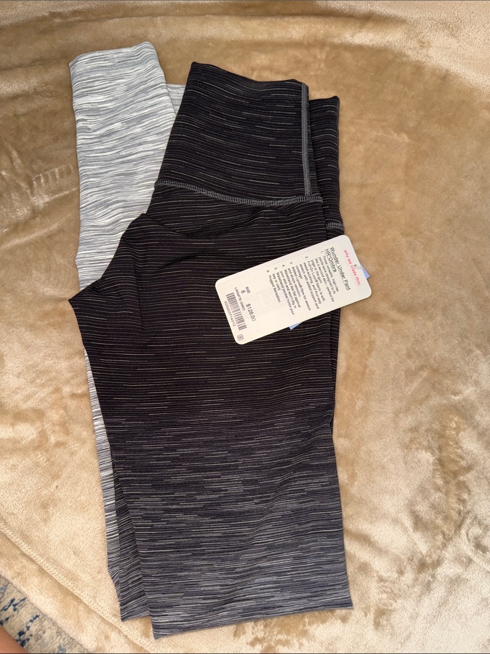 lululemon athletica Gradient Black to Light Gray Leggings